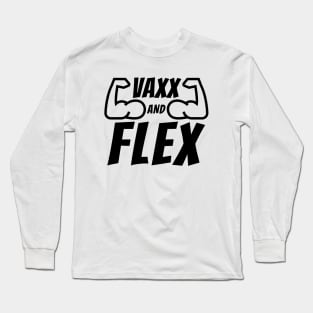 Vaxx and Flex Black Long Sleeve T-Shirt